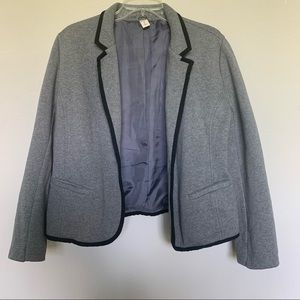 Old Navy Gray Boyfriend Stretch Jersey Blazer Jacket